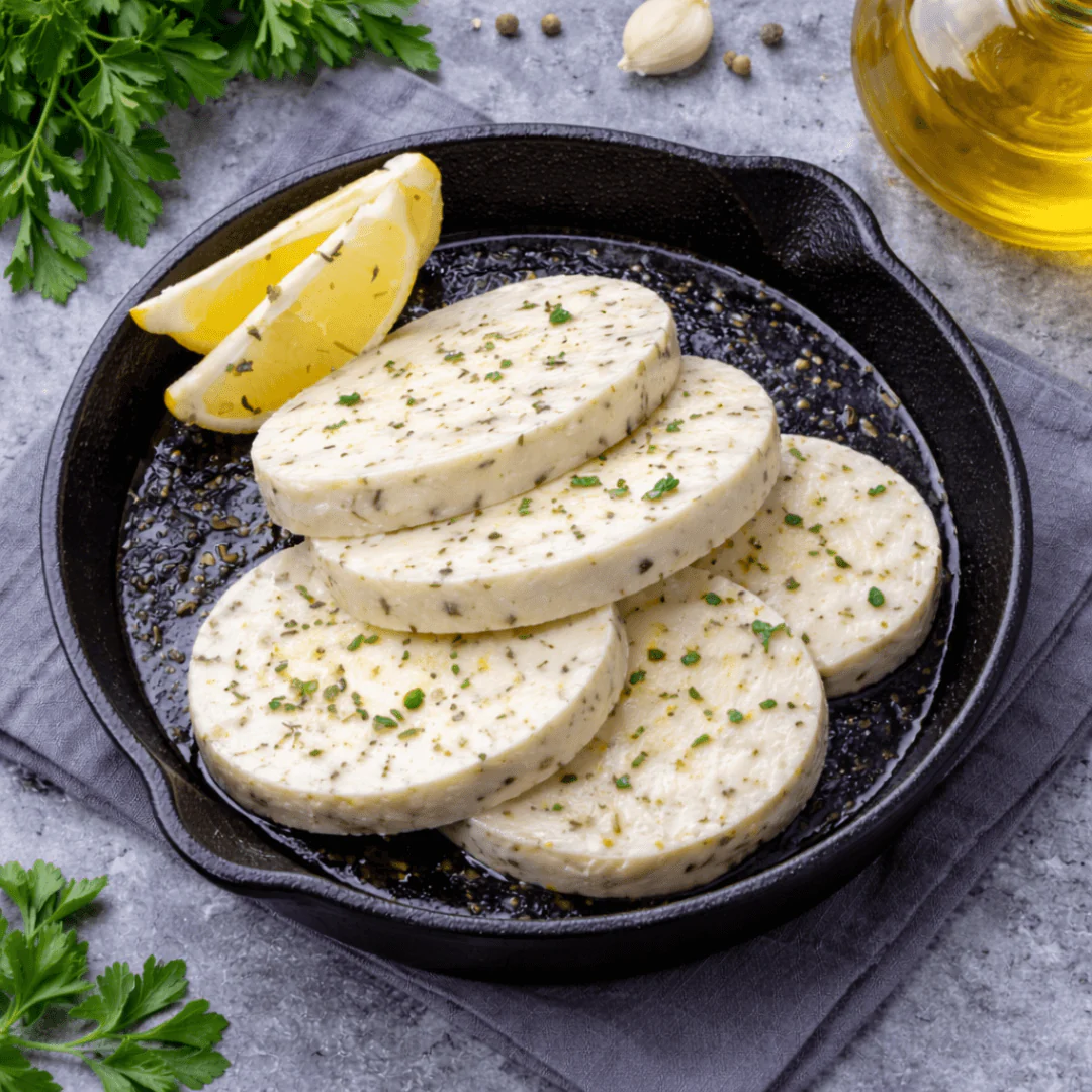 Saganaki with Thyme – semi-hard cheese for grill & pan | Whole cylinder ~850g - Image 3