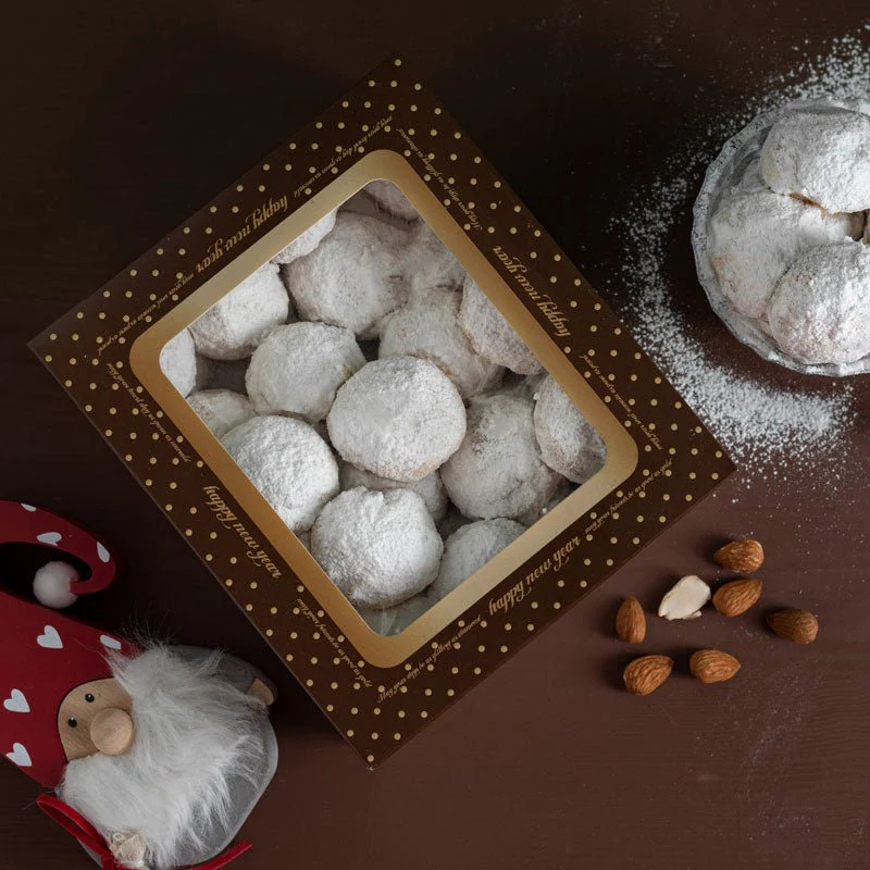 Traditional Kourabiedes – Almond Butter Snow Cookies (1kg) - Image 5